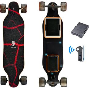 Electric Skateboards, S3 Electric Longboard with Remote and 10S2P 42V Swappable Battery/28 Mph Top Speed/2 * 600W Motors / 12 Miles Max Range Electric Longboards for Adults & Beginners