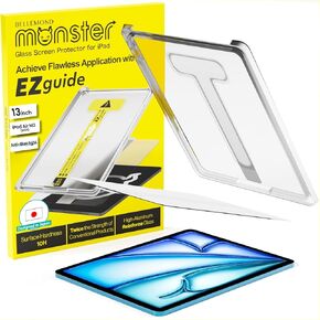 BELLEMOND Tempered Glass Screen Protector designed for iPad Air 11" M2 (2024) - Ultra Clear「EZ Guide」Alignment Kit for Flawless Installation, 10H Hardness - Designed in Japan W24M2IPDA11GCL