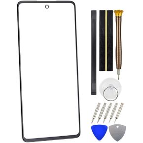 بديل زجاج الشاشة الأمامية لهاتف Samsung Galaxy S20 FE 5G S20 FE SM-G781B جزء إصلاح الزجاج الخارجي مع مجموعة أدوات أسود 6.5 in Kuwait