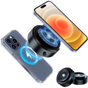 Suction Cup Phone Mount,Magnetic Phone Holder with Electric Suction Cup,Multifunctional Phone Holders for Your Car/Gyms/Bathroom/Makeup Mirror/Screens/Glass,Compatible iPhone 16 15/14/13/12/Android