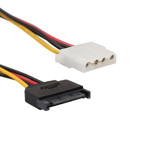 18cm SATA 15-Pin to 4-Pin Molex Power Cable Solid Copper HDD/SSD Drive Connector