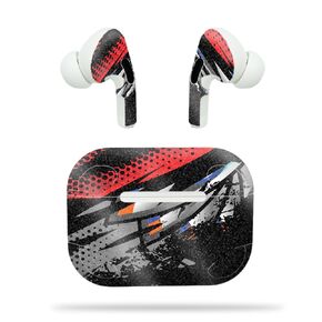 Carbon Fiber Headphone Skin Compatible with Apple AirPods Pro - Grunge Green - Premium 3M Vinyl Protective Wrap Decal Cover - Easy to Apply | Crafted in The USA by MightySkins