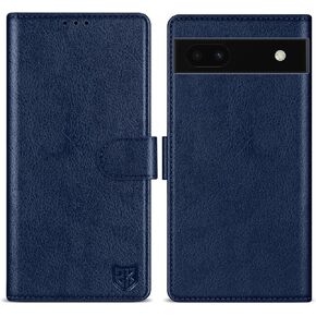ZZXX for Google Pixel 6a Wallet Case with [RFID Blocking] Card Slot Kickstand Magnetic Closure Leather Flip Fold Protective Phone Case for Google Pixel 6a Case Wallet(Black-6.1 inch)