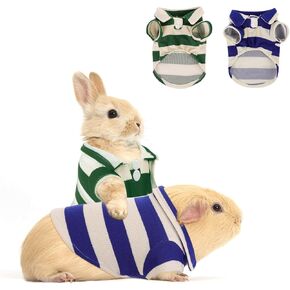2 Pack Guinea Pig Clothes Rabbit Summer T-Shirt Pet Costume Vest for Small Animal Kitten Ferret Chihuahua Puppy