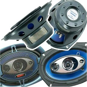 4X Gravity GR-6996H 6x9-Inch 4-Way 760 Peak Power Total Watt CEA Rated Coaxial Car Audio Speakers with Silver Alpha Cellulose Cones and Moisture Resistant Rubber Surround