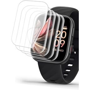 [5 Pack] Compatible with FITVII HM57 Smart Watches Screen Protector, Case Friendly HD Clear [Anti-Scratch] [Bubble Free] [Anti-Fingerprint] PET Film for FITVII HM57 Smartwatch