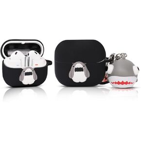 Case for Samsung Galaxy Buds 3 and for Galaxy Buds 3 Pro Earbuds (2024) with Doll and Carabiner, Silicone Charging Protective Cover with Cartoon Skin Design for Man Woman Teen