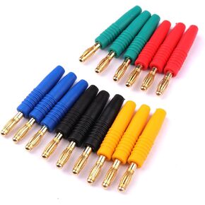 15 قطعة 3 مللي متر رئيس قابس موزي مطلية بالذهب سلك مكبر الصوت موصلات قابس الموز (متعدد الألوان) in Kuwait
