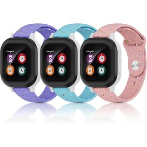 3 Pack Silicone Bands Compatible with Gizmo Watch 3 2 1/Gabb Watch 3e 3 2 1/SyncUp Kids Watch 2 1/Cosmo JrTrack Watch, 20mm Soft Replacement Band
