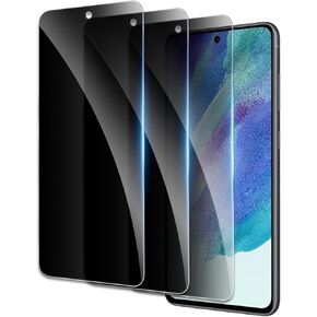 Privacy Screen Protector for Samsung Galaxy S21 FE, Shatterproof Tempered Glass Accessories, Anti Spy Tempered Glass Film, Case Friendly Ultra Resistant 9H Hardness Anti-Glare HD Black -3 Pack
