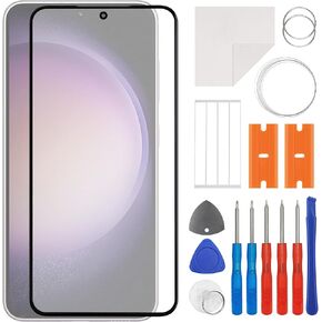 Front Screen Glass Outer Panel Lens Replacement +OCA Compatible with Galaxy S23 [6.1" ] SM-S911B, SM-S911B/DS, SM-S911U (No LCD Screen and Touch Digitizer) with Repair Kit