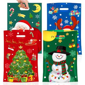 50 Pcs Halloween Treat Bags - Happy Halloween Goodie Bags with Handles, Trick or Treat Halloween Themed Goody Candy Snack Gift Bags, Cute Rabbit Ears Party Bag for Halloween Party Supplies Favors