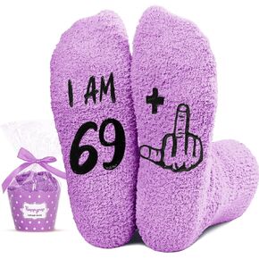 HAPPYPOP 70th Birthday Gifts Ideas for Women - Socks for 70th Year Old Birthday Women, Best Gifts for 70 Older Lady Elderly