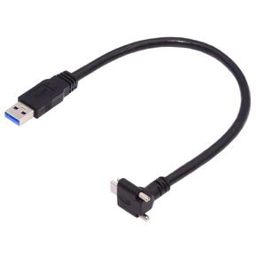 cablecc Fit for Quest Link VR USB 3.1 Type-C Dual Screw Locking to Standard USB3.0 Data Cable (500cm)