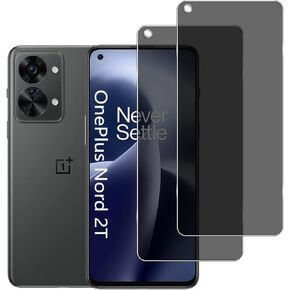 [2 Pack] Tempered Glass privacy Screen Protector for OnePlus Nord 2T 5G,Anti Fingerprint,9H Hardness,Anti Spy Anti Peeping,Compatible with OnePlus Nord 2T 5G, Black