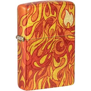 Zippo Fire Design 540 Tumbled Brass Pocket Lighter