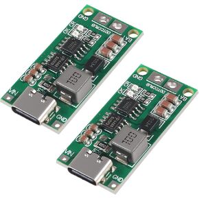 2pcs Type-C USB 2S 2A Boost Converter 8.4V 12.6V 16.8V Step-Up Power Module LiPo Polymer Lithium Battery Charging Protection Board