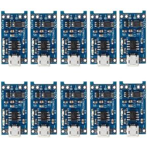 10 PCS TP4056 1A 5V Lithium Battery Charging Board Module Micro USB Interface Charging Protection 2-in-1