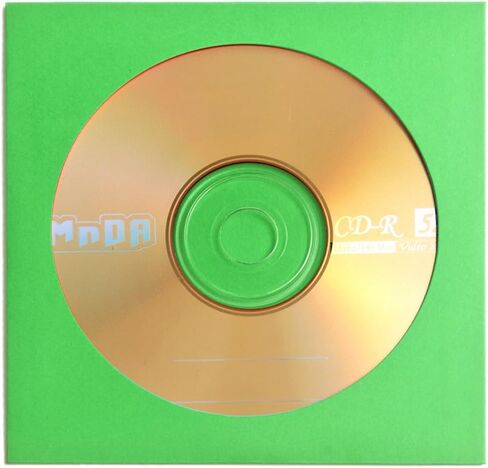 100 حزمة من أغلفة أقراص DVD من Flexzion - أغلفة أقراص مضغوطة ورقية ممتازة للأقراص المضغوطة الفارغة لحرق أقراص ألعاب الفيديو الموسيقية والأفلام - تخزين مغلفات الأقراص المضغوطة السميكة مع فتحة نافذة وغطاء، برتقالي in Kuwait