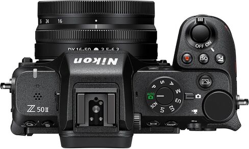 كاميرا نيكون Z50II الرقمية بدون مرآة مع عدسة NIKKOR Z DX مقاس 16-50 مم وبفتحة f/3.5-6.3 مع بطاقة ذاكرة سعة 64 جيجابايت + ميكروفون Rode فائق الصغر مثبت على الكاميرا + المزيد من ملحقات مدونات الفيديو in Saudi Arabia