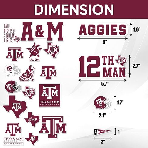 Pack 29 Pcs Texas University Sticker for Water Bottles Laptops Phone Cases Scrapbooks Computers Funny Stickers Waterproof Reusable Removable Vinyl Decals Bulk Laptop Accessories in Saudi Arabia