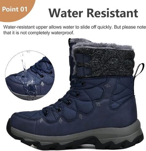 Men's Winter Snow Boots Water Resistant Non Slip Warm Outdoor Lightweight Comfortable Durable 7.1 IN Height Hiking Shoes in Saudi Arabia