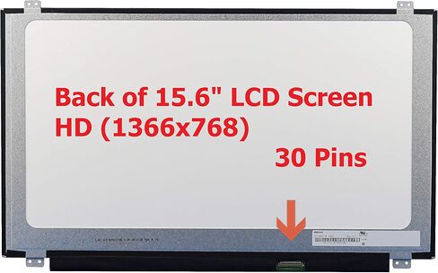 شاشة بديلة LCD جديدة عالية الدقة 1366 × 768 (بدون لمس) 15.6 بوصة 30 دبوس غير لامع لجهاز Lenovo ThinkPad E580/E585/E590/E595 لأجهزة الكمبيوتر المحمول/العرض/الشاشة/تطبيق LCD in Saudi Arabia