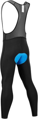 qualidyne Mens Cycling Bib Pants Fleece-Lined 4D Padded Bike Bib Tights Bicycle Biking Long Pants Grey in Saudi Arabia