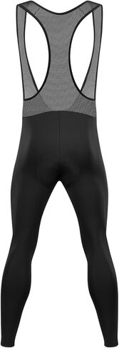 qualidyne Mens Cycling Bib Pants Fleece-Lined 4D Padded Bike Bib Tights Bicycle Biking Long Pants Grey in Saudi Arabia