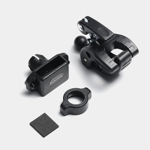 Radioddity RH3 Bike Walkie Talkie Mount، حامل راديو ثنائي الاتجاه، حجم المشبك قابل للتعديل، تركيب سريع وخالي من الأدوات لدراجة سكوتر، حامل راديو محمول متوافق مع أجهزة الاتصال اللاسلكي in Kuwait