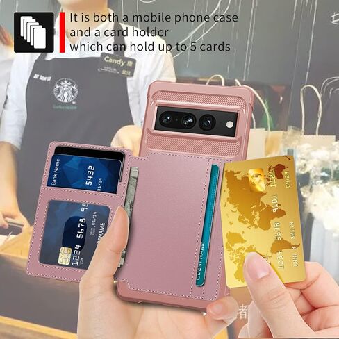 Wefor Case for Google Pixel 7 Pro - Wallet Case with PU Leather Card Pockets Back Flip Cover for Google Pixel 7 Pro 2022 (Blue) in Saudi Arabia
