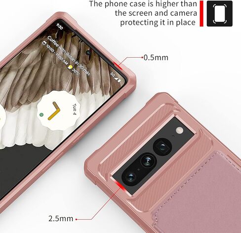 Wefor Case for Google Pixel 7 Pro - Wallet Case with PU Leather Card Pockets Back Flip Cover for Google Pixel 7 Pro 2022 (Blue) in Saudi Arabia