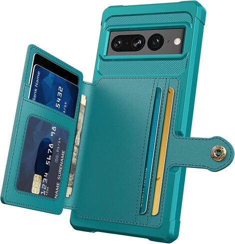 Wefor Case for Google Pixel 7 Pro - Wallet Case with PU Leather Card Pockets Back Flip Cover for Google Pixel 7 Pro 2022 (Blue) in Saudi Arabia