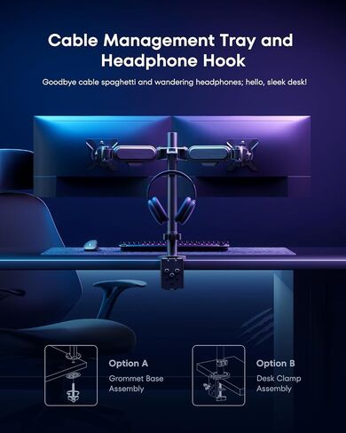 Dual Adjustable Monitor Stand: Monitor Arm in Saudi Arabia