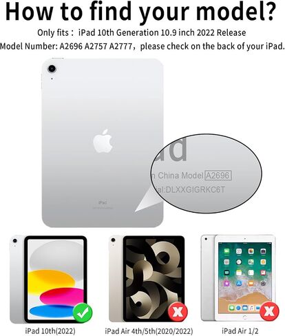 for iPad 10th Generation Case Folio - iPad Case 10th Generation with Pencil Holder Trifold Slim Stand Shockproof Protective Cover Clear Back, Auto Sleep/Wake, 10.9 Inch 2022, Pink in Saudi Arabia
