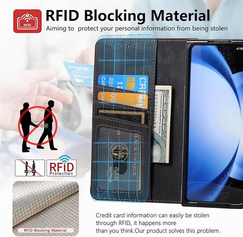 حامل غطاء هاتف مغناطيسي SOOPII لهاتف Samsung Galaxy Z Fold 6، جراب محفظة بسحاب قابل للفصل وحامل بطاقة الائتمان RFID، جراب Magsafe متوافق مع Fold 6 للسيدات، وردي in Kuwait