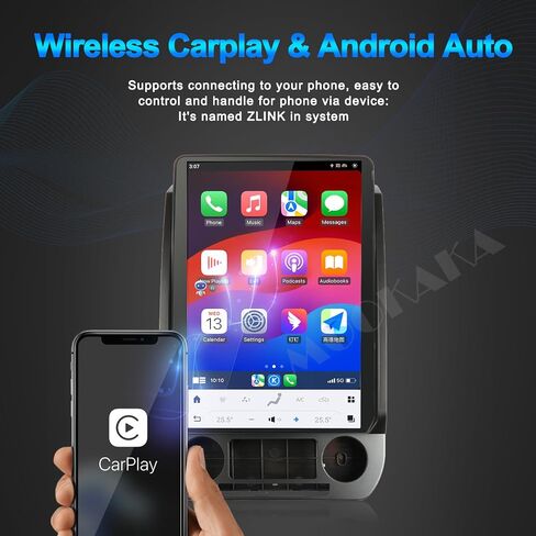 راديو سيارة MOOKAKA 14.4 بوصة Qualcomm Android 13 لسيارة Ford F150 2015-2021 F250 F350 F450 2017-2021 ترقية ستيريو IPS شاشة تعمل باللمس Android Auto GPS Navigation تشغيل الوسائط المتعددة (8+128 جيجابايت) (SYNC 3 إصدارات) in Kuwait