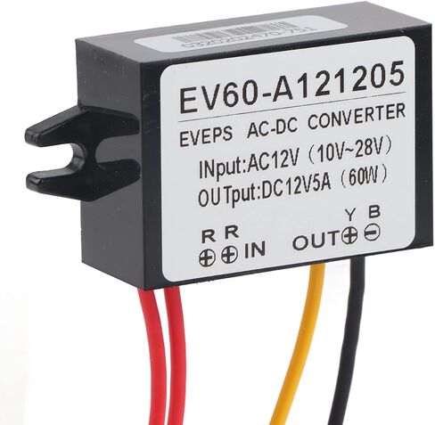 Step Down Voltage Convertor, AC 10-28V to DC 12V Converter AC DC Step Down Power Supply Module IP67 for Car Screen Monitor Camera Fan Motor Router (5A) in Saudi Arabia