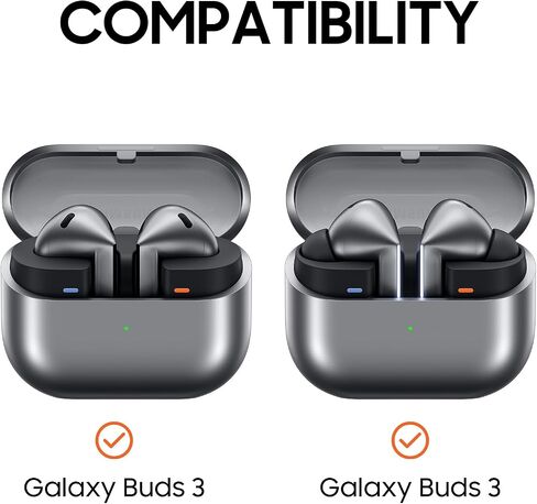 Clear Case for Samsung Galaxy Buds 3 & Galaxy Buds 3 Pro Soft TPU Protective Cover with Carabiner (Clear Pink) in Saudi Arabia