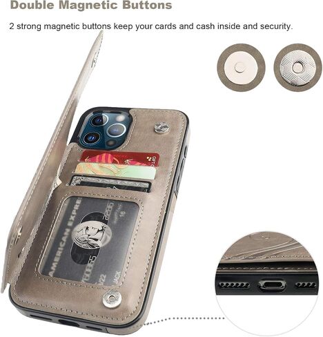 Vaburs Compatible with iPhone 12 Pro Max Case Wallet with Card Holder,Embossed Butterfly Pattern PU Leather Double Magnetic Buttons Flip Shockproof Cover for iPhone 12 Pro Max 6.7 Inch(Green) in Saudi Arabia