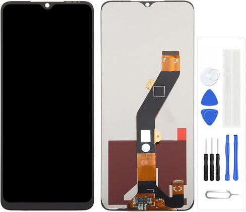 شاشة LCD لـ Tec-no Pop 7 Pro/Itel P40 BF7 مجموعة رقمية تعمل باللمس لشاشة LCD بديلة (أسود) in Saudi Arabia