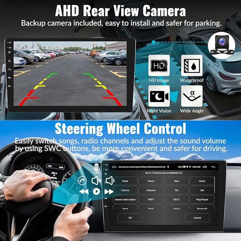 UNITOPSCI Android 13 Car Stereo for Jeep Grand Cherokee 2004-2007, 4G+64G 8 Core Wireless CarPlay Android Auto 10.1 Inch Touchscreen Bluetooth GPS Navigation DSP Mirror Link WiFi FM SWC Camera Mic in Saudi Arabia