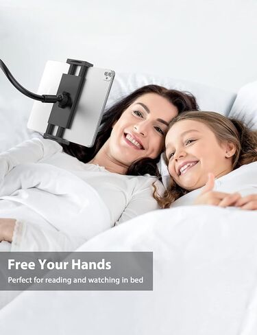 Tablet Stand Holder for Bed, Gooseneck Mount with Adjustable Flexible Arm Compatible with iPad Air Pro Mini, Samsung Tab, Nintendo Switch Kindle Other 4.7"-11" Device in Kuwait