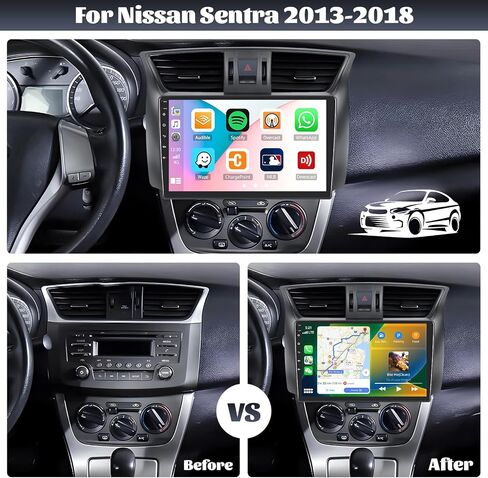 [2+64G] Android 13 Car Stereo for Nissan Sentra 2013-2018 with Wireless Carplay&Android Auto,10.1 Inch Touch Screen Car Radio with Mirror Link GPS WiFi Bluetooth FM/RDS HiFi+Backup Camera in Saudi Arabia