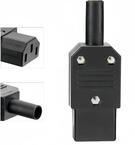 C13 Female IEC320 Connector Assembly Adapter Rewirable Plug AC250V 10A 3 Terminals Power Socket,5 pcs in Kuwait