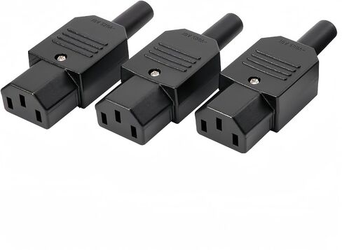 C13 Female IEC320 Connector Assembly Adapter Rewirable Plug AC250V 10A 3 Terminals Power Socket,5 pcs in Kuwait