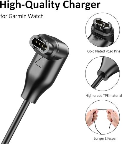 Vancle for Garmin Watch Charger, USB Charging Cable for Garmin Fenix 7 7S 7X 6 6S 6X 5 5S, Forerunner 945 45 45S 245 Music, Vivoactive 5 4 4S 3, Venu Sq 2 2S, Instinct, Approach S10 S40 S60 (USB) in Saudi Arabia