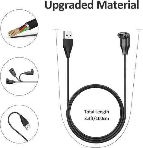 Vancle for Garmin Watch Charger, USB Charging Cable for Garmin Fenix 7 7S 7X 6 6S 6X 5 5S, Forerunner 945 45 45S 245 Music, Vivoactive 5 4 4S 3, Venu Sq 2 2S, Instinct, Approach S10 S40 S60 (USB) in Saudi Arabia