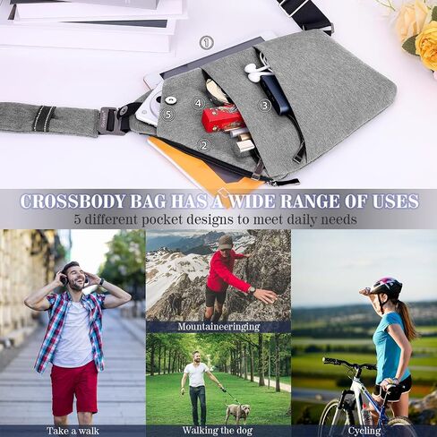 Gocelyn Anti-Theft Crossbody Bag Multi-pocket Chest Bag Sling Shoulder Bag For Men’s Women’s Travel Walking Hiking Cruise in Saudi Arabia