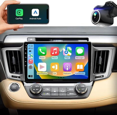 5G WiFi Car Stereo for Toyota RAV4 2013 2014 2015 2016 2017 2018,10.2 Inch IPS HD Touch Screen Car Radio Wireless CarPlay Android Auto, GPS FM/SWC Bluetooth 1080P Backup Camera (2G+32G) in Saudi Arabia